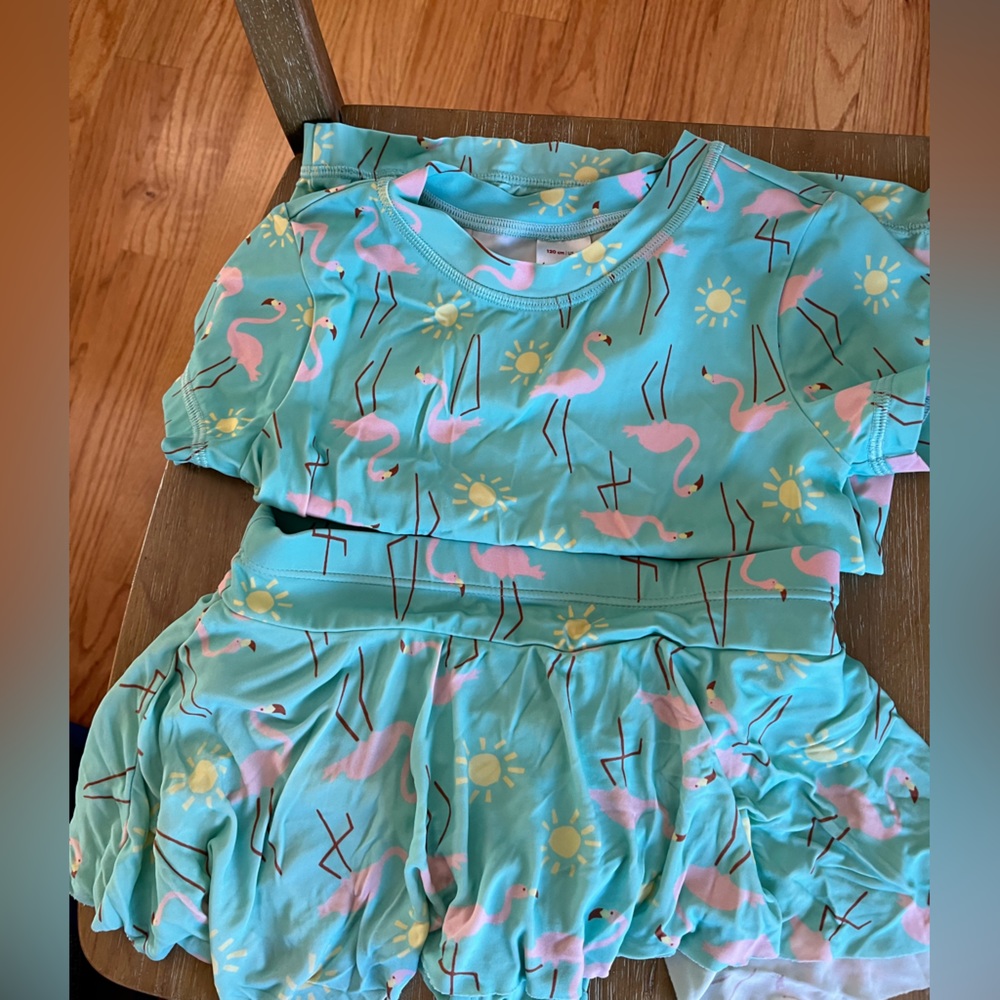 Hanna Andersson 2 piece bath-suit (top and skirted bikini bottom)